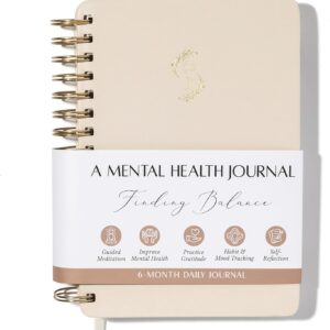 Mental Health Journal Daily 6-Month Beige