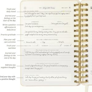 Mental Health Journal Daily 6-Month Beige - Image 4
