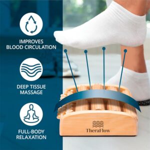 Wooden Foot Roller Acupressure Tool - Image 3
